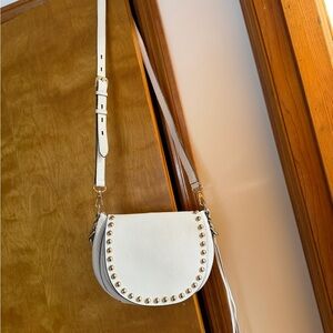 REBECCA MINKOFF Studded White Crossbody Saddle Bag - Women